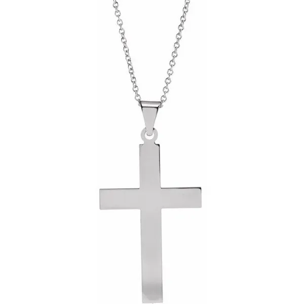 14 Karat White Gold Cross Cable Chain Necklace Doland Jewelers, Inc. Dubuque, IA