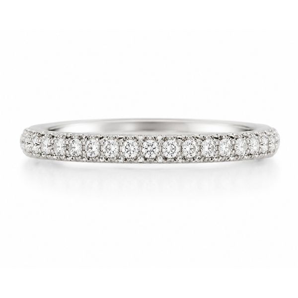 White Gold Pavé Diamond Wedding Band Dominion Jewelers Falls Church, VA