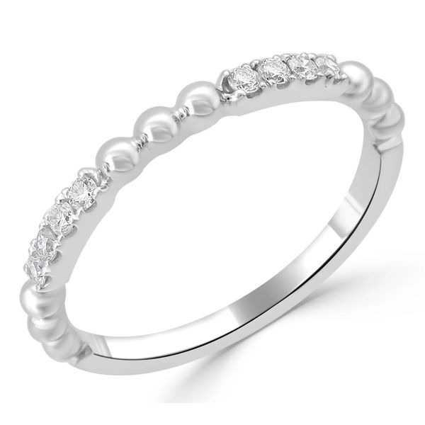 White Gold & Diamond Beaded Ring Dominion Jewelers Falls Church, VA