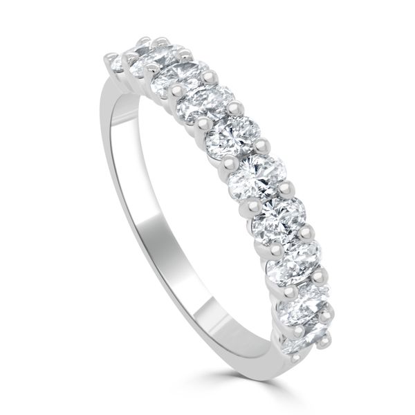 14K White Gold Oval-Cut Diamond Band Dominion Jewelers Falls Church, VA