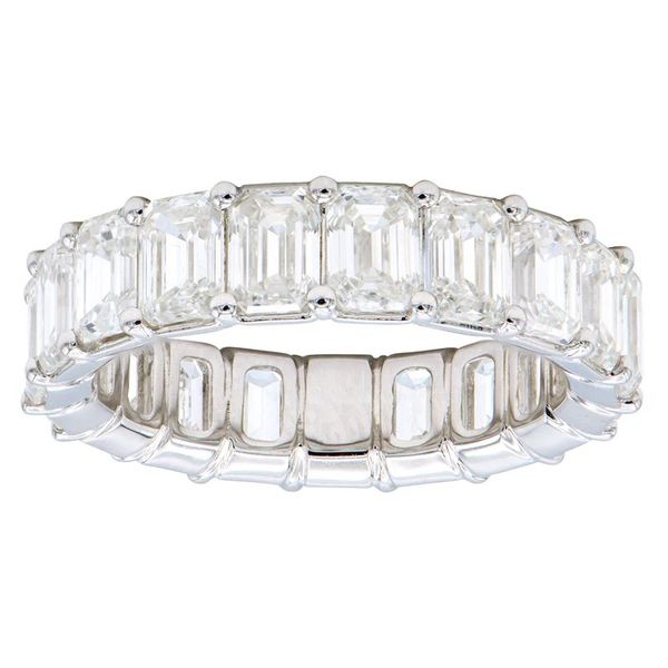 18K White Gold Emerald-Cut Diamond Eternity Ring – 8.11 Total Carat Weight Dominion Jewelers Falls Church, VA