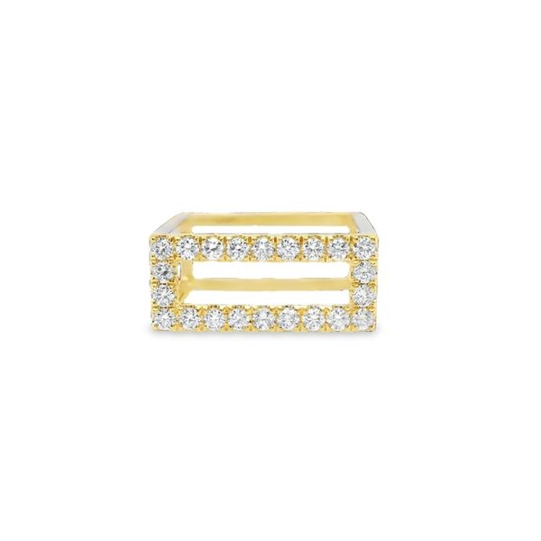 Geometric Gold & Diamond Ring Dominion Jewelers Falls Church, VA