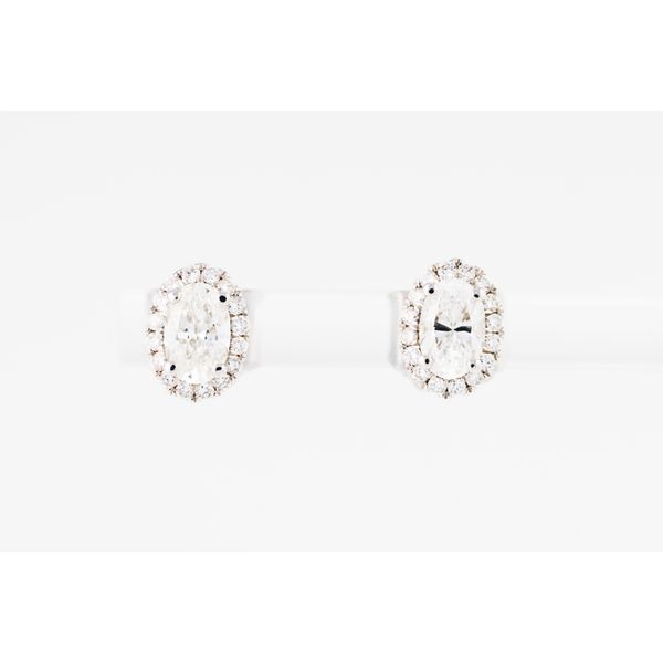 White 14 Karat Diamond Stud Earrings Dominion Jewelers Falls Church, VA