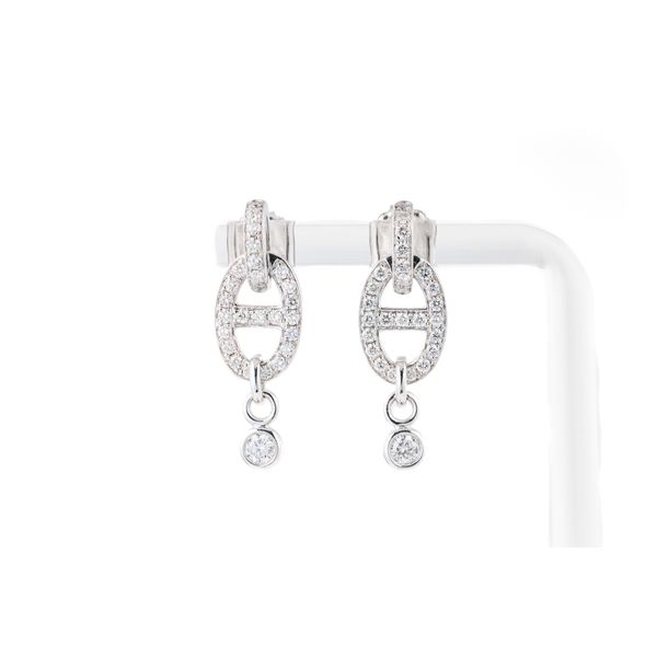 White 14 Karat Diamond Earrings Dominion Jewelers Falls Church, VA