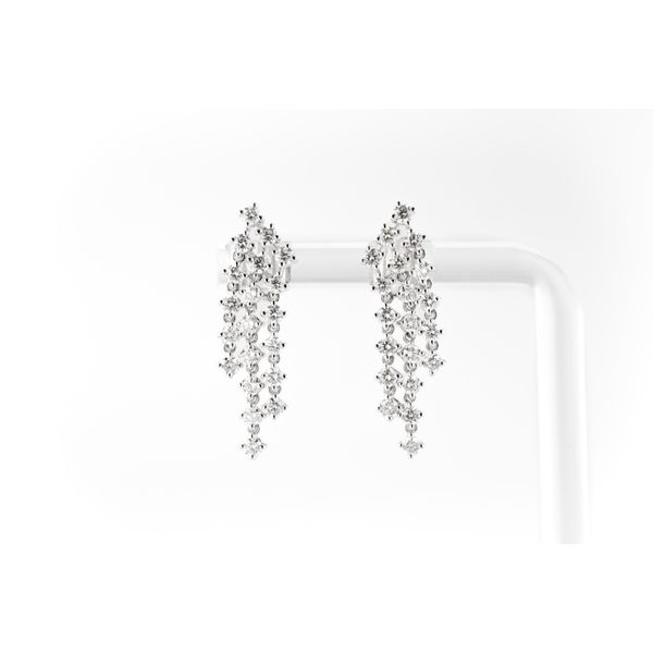 White 14 Karat Diamond Earrings Dominion Jewelers Falls Church, VA