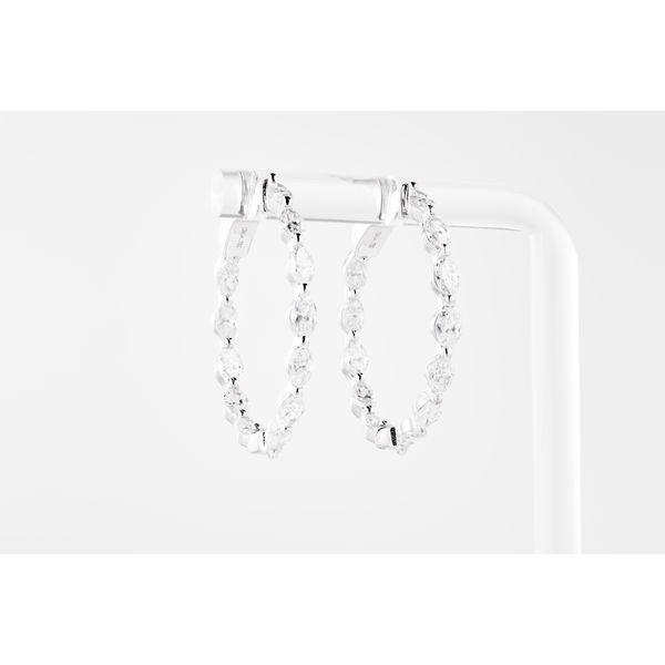 White 18 Karat Marquise Diamond Earrings Dominion Jewelers Falls Church, VA