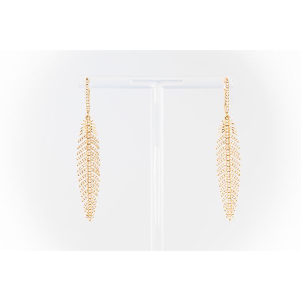 18K Rose Gold Diamond Drop Earrings Dominion Jewelers Falls Church, VA