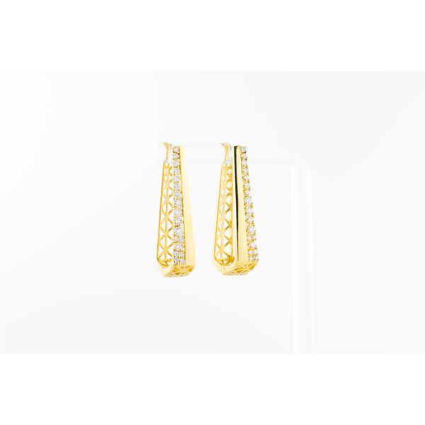14 Karat Yellow Diamond Hoop Earrings Dominion Jewelers Falls Church, VA