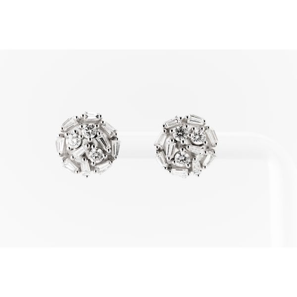 White 14 Karat Various Shapes Diamond Stud Earrings Dominion Jewelers Falls Church, VA