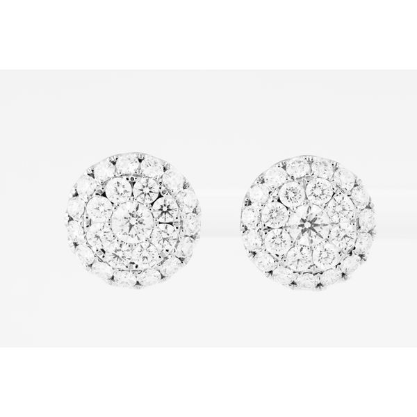 White 18 Karat Diamond Stud Earrings Dominion Jewelers Falls Church, VA