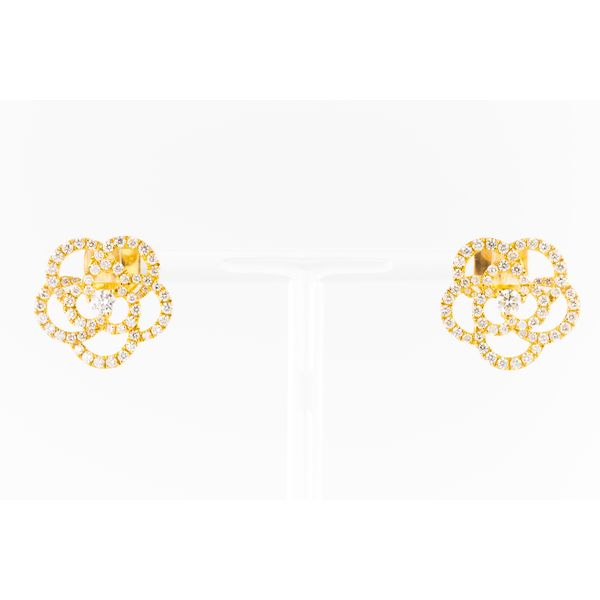 14K Yellow Gold Diamond Stud Earrings Dominion Jewelers Falls Church, VA