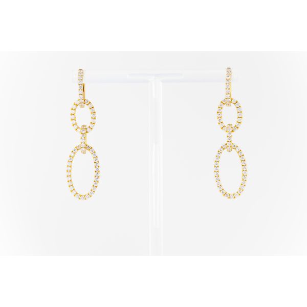 14K Yellow Gold Diamond Drop Earrings Dominion Jewelers Falls Church, VA