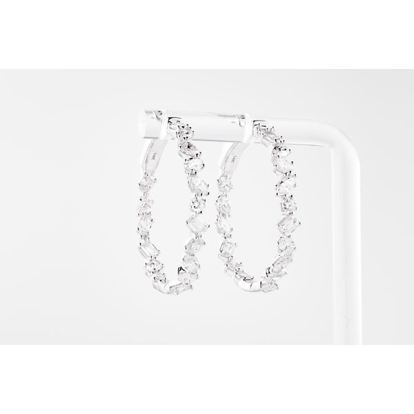 14Kt White Various Shapes Diamond Hoop Earrings Dominion Jewelers Falls Church, VA