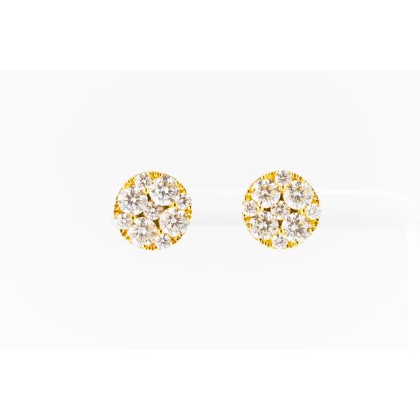 Yellow 18 Karat Diamond Stud Earrings Dominion Jewelers Falls Church, VA