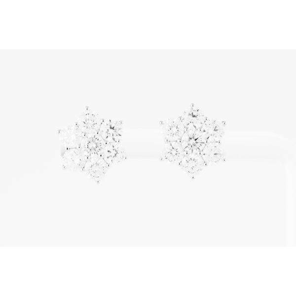 White 14 Karat Diamond Stud Earrings Dominion Jewelers Falls Church, VA