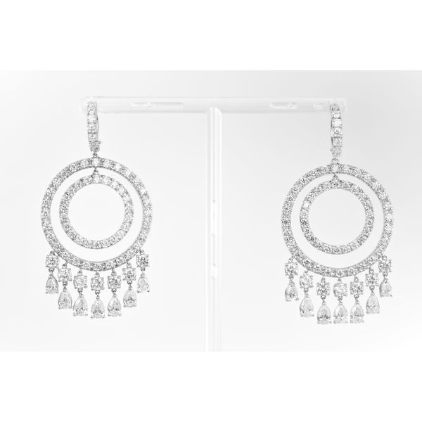 18K White Gold Diamond Chandelier Earrings – 18.80 Total Carat Weight Dominion Jewelers Falls Church, VA