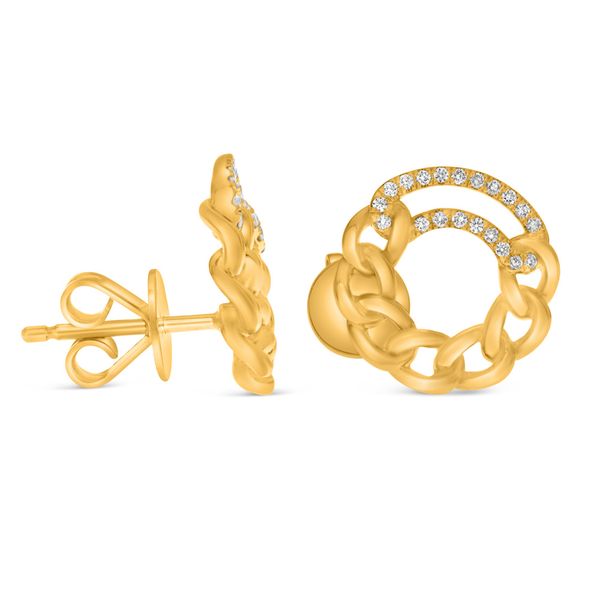 14K Yellow Gold Diamond Stud Earrings Dominion Jewelers Falls Church, VA