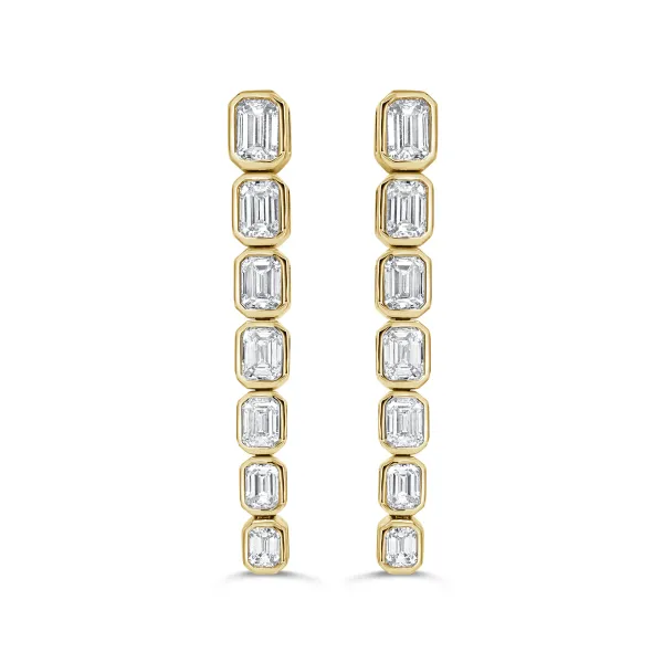 Emerald-Cut Diamond Dangle Earrings Dominion Jewelers Falls Church, VA