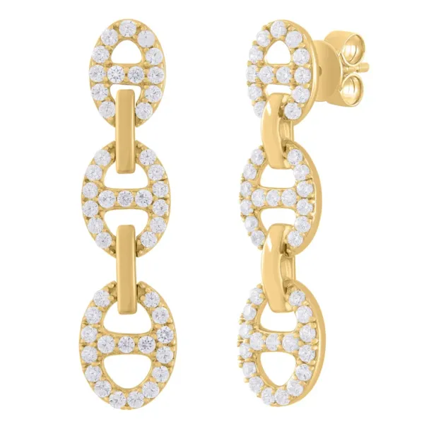 Diamond Open Link Drop Earrings Dominion Jewelers Falls Church, VA