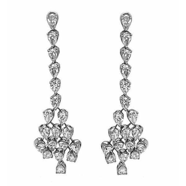 White Gold & Diamond Drop Earrings Dominion Jewelers Falls Church, VA