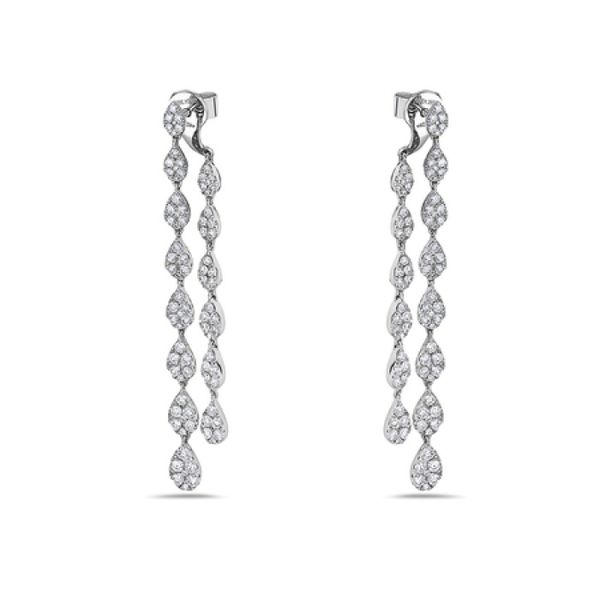 18K White Gold Drop Earrings Dominion Jewelers Falls Church, VA