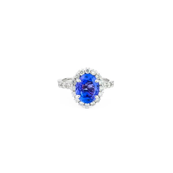 2.80ct Oval Tanzanite & Diamond Halo Ring Dominion Jewelers Falls Church, VA