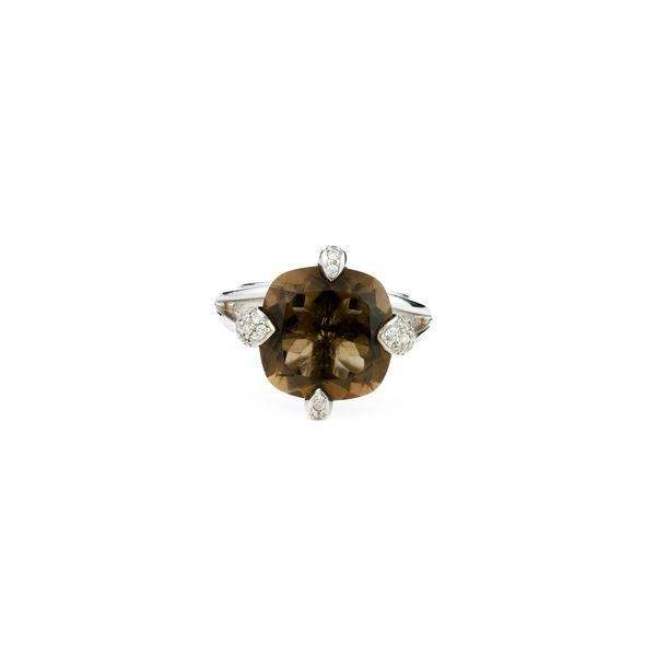 Cushion Cut Smokey Quartz & Diamond Ring Dominion Jewelers Falls Church, VA