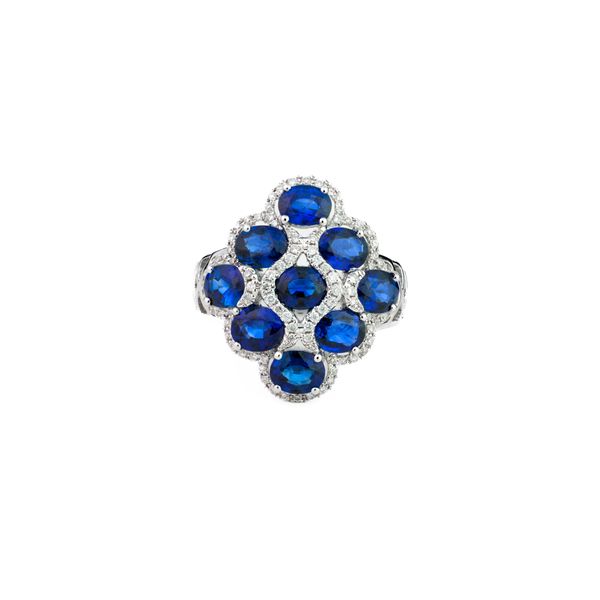 Sapphire & Diamond Ring Dominion Jewelers Falls Church, VA