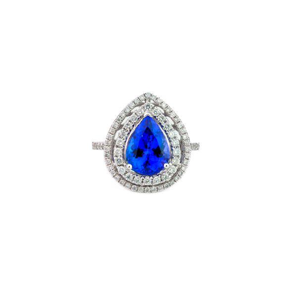 3.12ct Pear Shape Tanzanite & Diamond Ring Dominion Jewelers Falls Church, VA