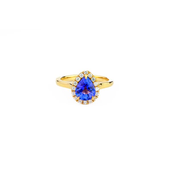 Pear Shape Tanzanite & Diamond Ring Dominion Jewelers Falls Church, VA