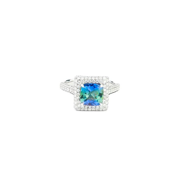 Cushion Cut Tanzanite & Diamond Ring Dominion Jewelers Falls Church, VA