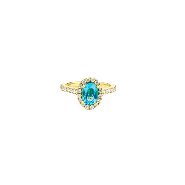 Topaz & Diamond Halo Ring Dominion Jewelers Falls Church, VA