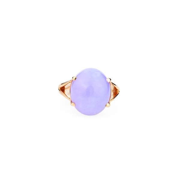 16.48ct Oval Lavender Jade Solitaire Ring Dominion Jewelers Falls Church, VA
