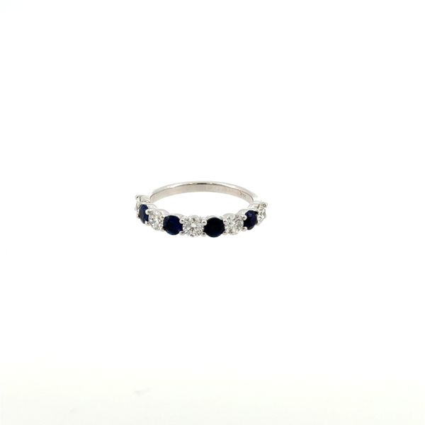 Diamond & Sapphire White Gold Band Dominion Jewelers Falls Church, VA