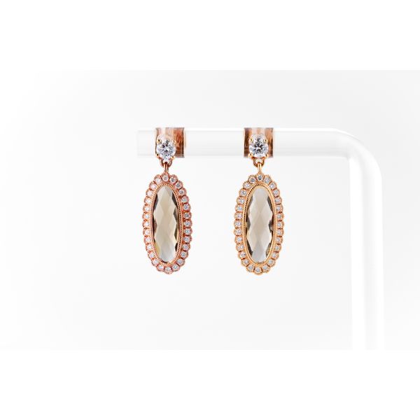 Smoky Quartz & Diamond Drop Earrings Dominion Jewelers Falls Church, VA