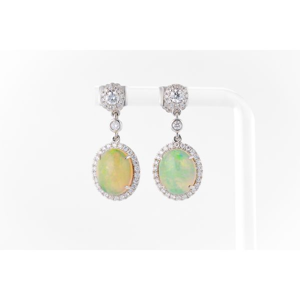 Opal & Diamond Earrings Dominion Jewelers Falls Church, VA