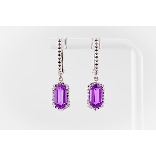 Amethyst & Diamond Drop Earrings Dominion Jewelers Falls Church, VA