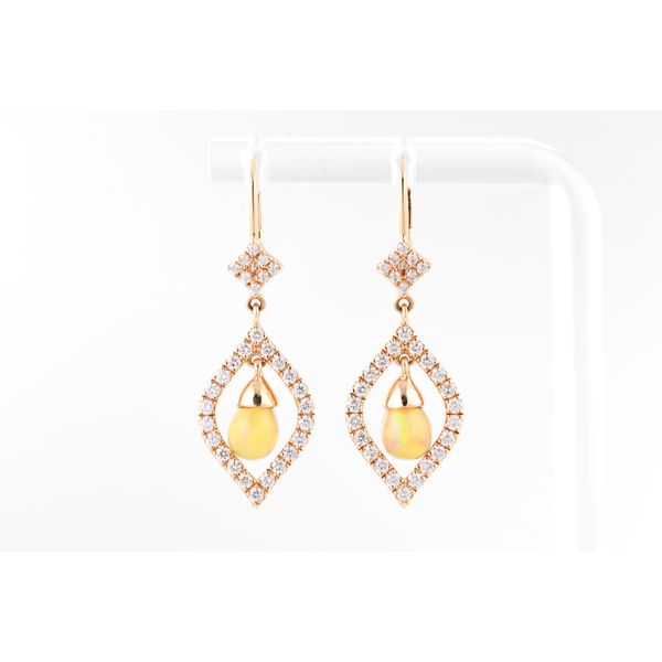 Briolette Opals & Diamond Earrings Dominion Jewelers Falls Church, VA