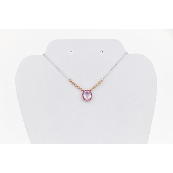 Two-Tone White & Rose Gold Topaz Necklace Dominion Jewelers Falls Church, VA