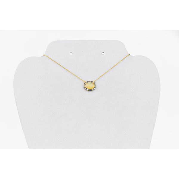 Oval Opal & Diamond Necklace Dominion Jewelers Falls Church, VA
