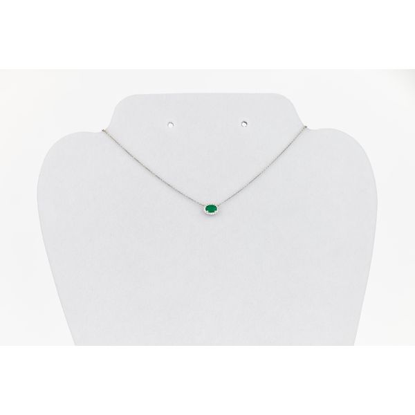 Oval Emerald & Diamond Necklace Dominion Jewelers Falls Church, VA