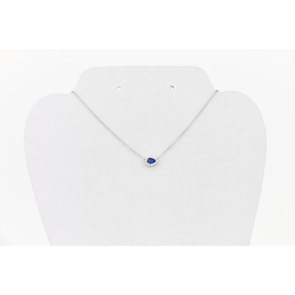 Blue Sapphire & Diamond Necklace Dominion Jewelers Falls Church, VA