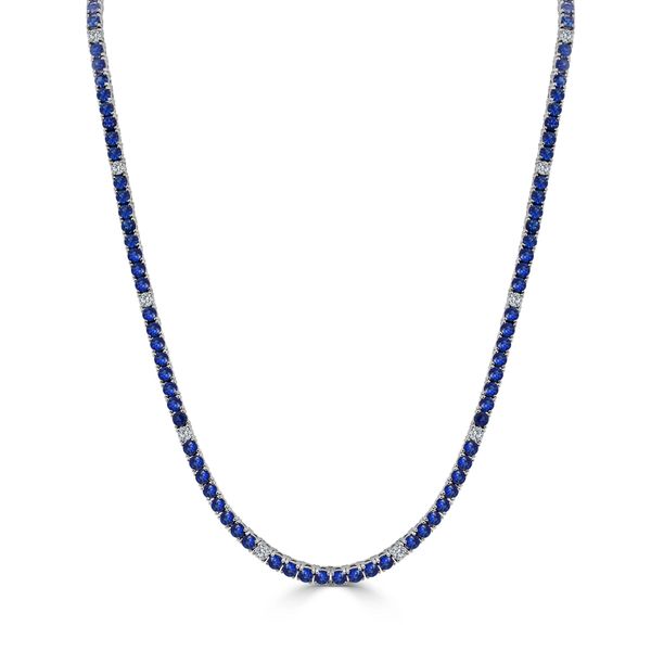 Sapphire & Diamond Tennis Necklace Dominion Jewelers Falls Church, VA