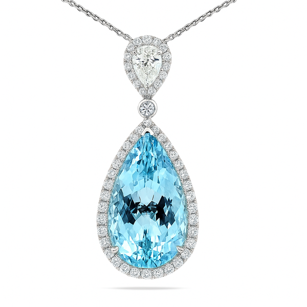 Aqua & Diamond Necklace Dominion Jewelers Falls Church, VA