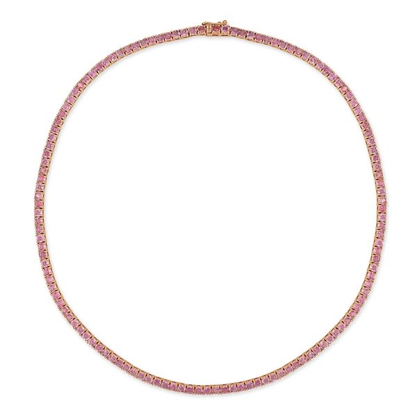 Pink Sapphire Tennis Necklace Dominion Jewelers Falls Church, VA
