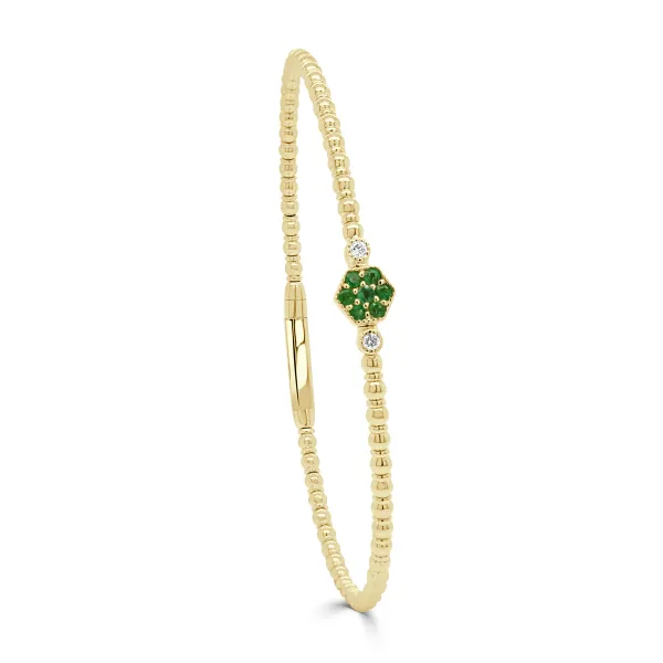 Emerald & Diamond Flexible Bangle Dominion Jewelers Falls Church, VA