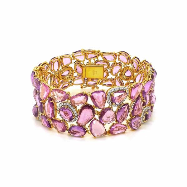 Pink Sapphire & Diamond Bracelet Dominion Jewelers Falls Church, VA