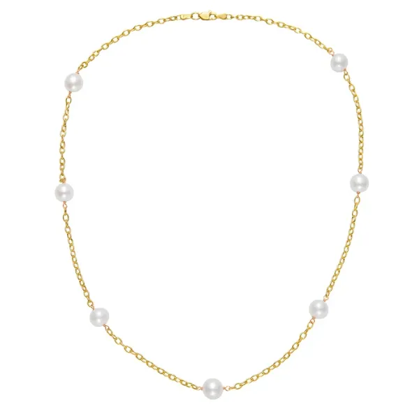 Akoya Pearl Tin Cup Necklace Dominion Jewelers Falls Church, VA