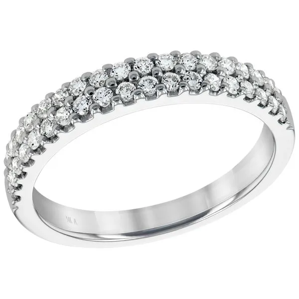 14W Double Row Diamond Wedding Band Dondero's Jewelry Vineland, NJ