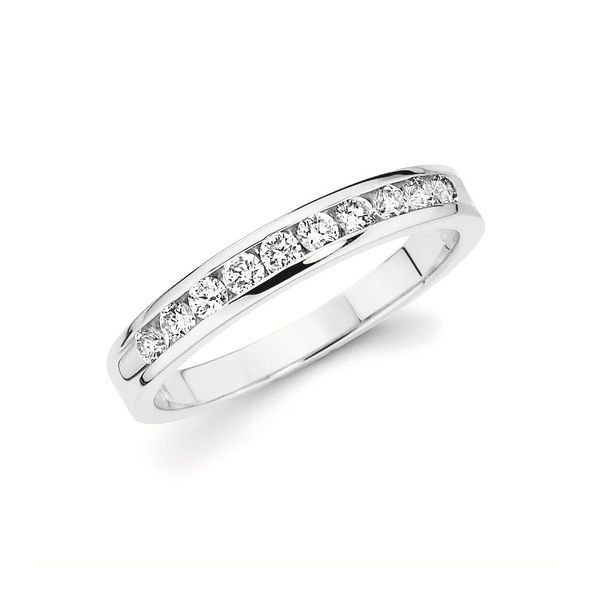 14K White Gold Diamond Channel Band Dondero's Jewelry Vineland, NJ